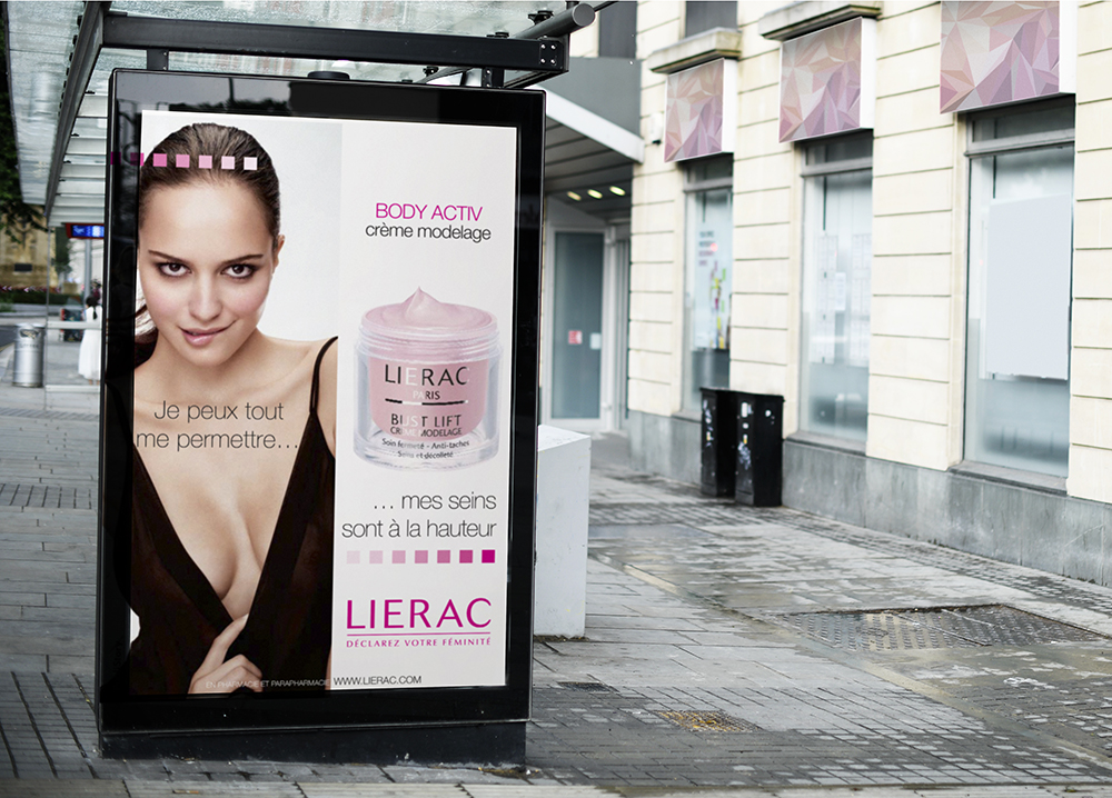 Mock up of an advertisement in a bus stop